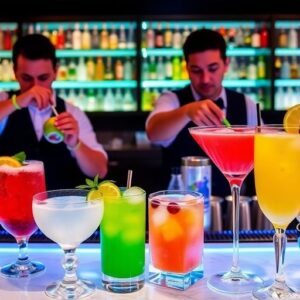 Exklusive Cocktailbar mit professionellem Barkeeper