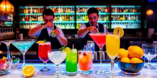 Exklusive Cocktailbar mit professionellem Barkeeper